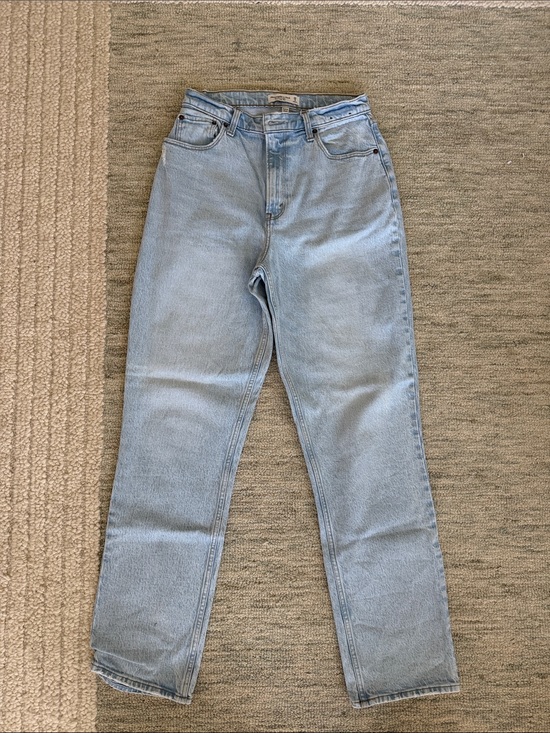 Abercrombie & Fitch Denim - Abercrombie & Fitch Curve Love Light Blue High-Rise Jeans